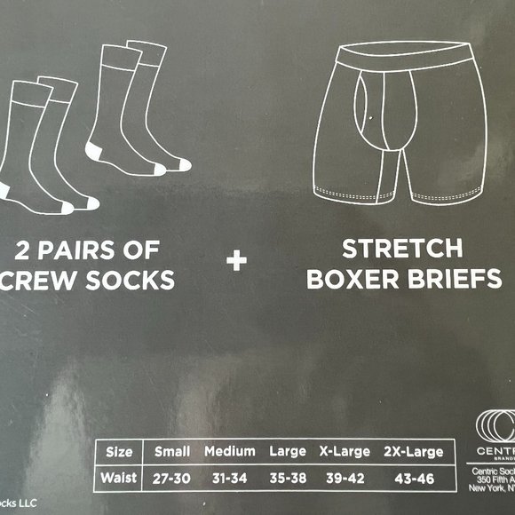 FUNKY SOCKS Men's Boxed Gift Set Crew Socks & Boxer Briefs Size Medium - Picture 2 of 5